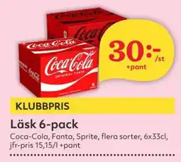Hemköp COCA-COLA Läsk 6-pack erbjuda