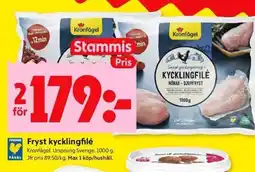 ICA Kvantum Fryst kycklingfilé erbjuda