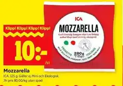 ICA Kvantum ICA Mozzarella erbjuda