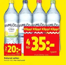 ICA Kvantum Kolsyrat vatten erbjuda