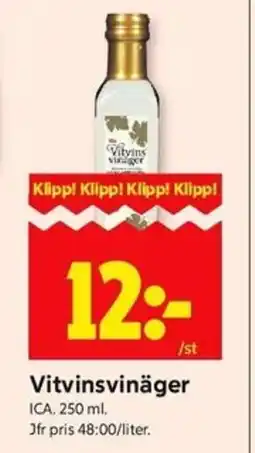 ICA Kvantum ICA Vitvinsvinäger erbjuda