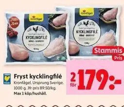 ICA Kvantum Fryst kycklingfilé erbjuda