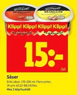 ICA Kvantum ERIKS Såser erbjuda