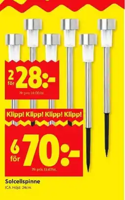 ICA Kvantum ICA Solcellspinne erbjuda