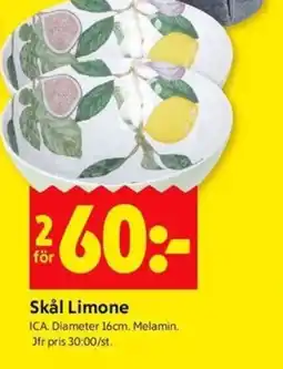 ICA Kvantum Skål limone erbjuda