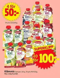 ICA Supermarket SEMPER Klämmis erbjuda