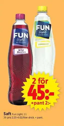 ICA Supermarket FUN LIGHT Saft erbjuda