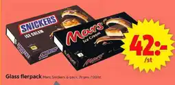 Glass flerpack Mars, Snickers