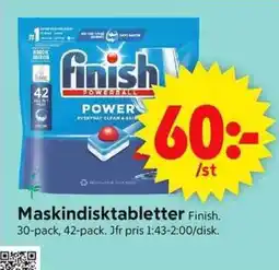 ICA Supermarket FINISH Maskindisktabletter erbjuda