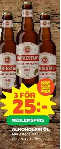 Coop MARIESTADS Alkoholfri öl erbjuda
