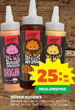 Coop JOHNNY'S Såser buddies erbjuda