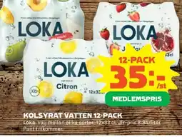 Coop LOKA Kolsyrat vatten erbjuda