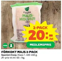 Coop Förkokt majs erbjuda