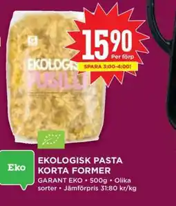 Willys EKOLIGISK PASTA KORTA FORMER erbjuda