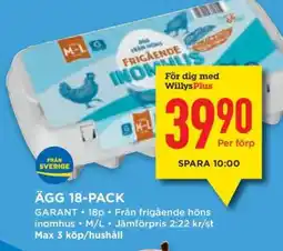 Willys Ägg 18-pack erbjuda