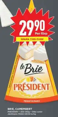 Willys BRIE, CAMEMBERT erbjuda