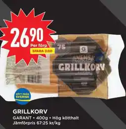 Willys Grillkorv erbjuda