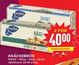 Willys KNÄCKEBRÖD WASA erbjuda