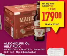Willys Alkoholfri Öl Helt Flak erbjuda