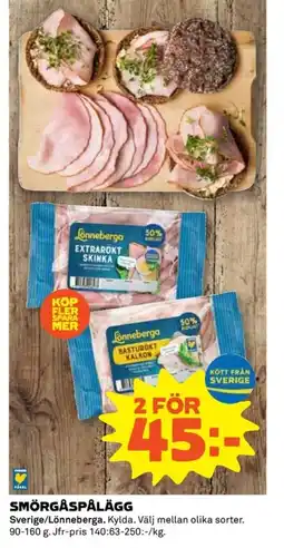 Coop Smörgåspålägg erbjuda