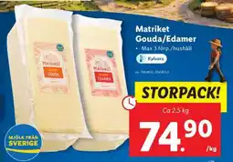 Lidl Matriket Gouda/Edamer erbjuda