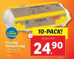 Lidl Kronägg Guldgula ägg erbjuda