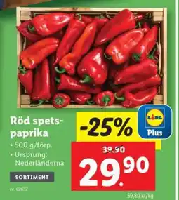 Lidl Röd spets-paprika erbjuda