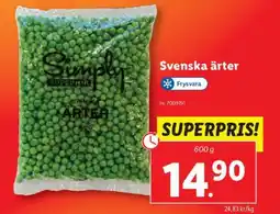 Lidl Svenska ärter erbjuda