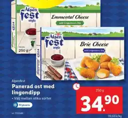 Lidl Alpenfest Panerad ost med lingondipp erbjuda