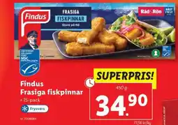 Lidl Findus frasiga fiskpinnar erbjuda