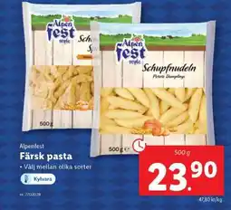Lidl ALPENFEST Färsk pasta erbjuda
