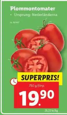 Lidl Plommontomater erbjuda