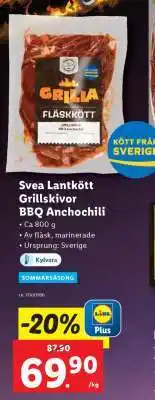 Lidl Svea Lantkött Grillskivor BBQ Anchochili erbjuda