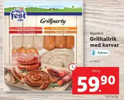 Lidl Alpenfest Grilltallrik med korvar erbjuda