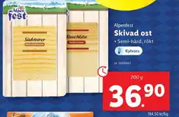 Lidl Alpenfest Skivad ost erbjuda