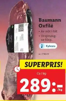 Lidl Baumann Oxfilé erbjuda