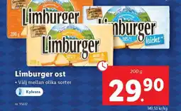 Lidl Limburger-ost erbjuda