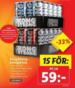 Lidl Kong Strong Energidryck erbjuda