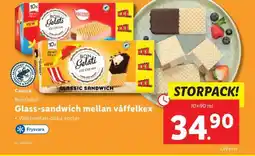 Lidl Bon Gelati Glass-sandwich mellan våffelkex erbjuda