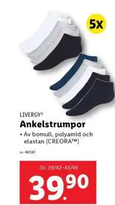 Lidl LIVERGY Ankelstrumpor erbjuda