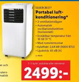 Lidl SILVERCREST Portabel luftkonditionering erbjuda