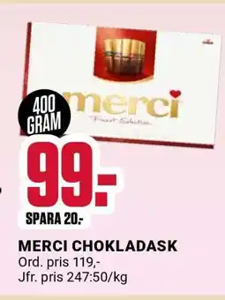 ÖoB MERCI CHOKLADASK erbjuda