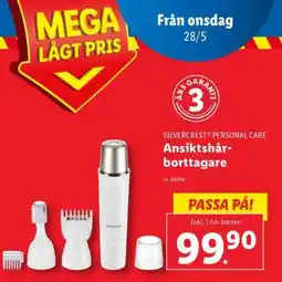 Lidl SILVERCREST PERSONAL CARE Ansiktshårborttagare erbjuda