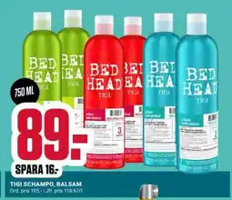 ÖoB TIGI Schampo, Balsam erbjuda