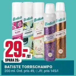 ÖoB Batiste Torrschampo erbjuda