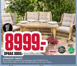 ÖoB LOUNGESET AMALFI erbjuda