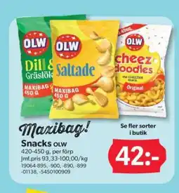 DollarStore Snacks OLW erbjuda