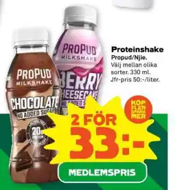 Stora Coop Proteinshake erbjuda