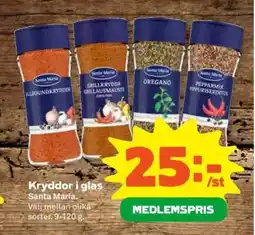 Stora Coop Kryddor i glas erbjuda