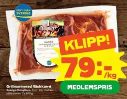 Stora Coop Grillmarinerad fläskkarré erbjuda